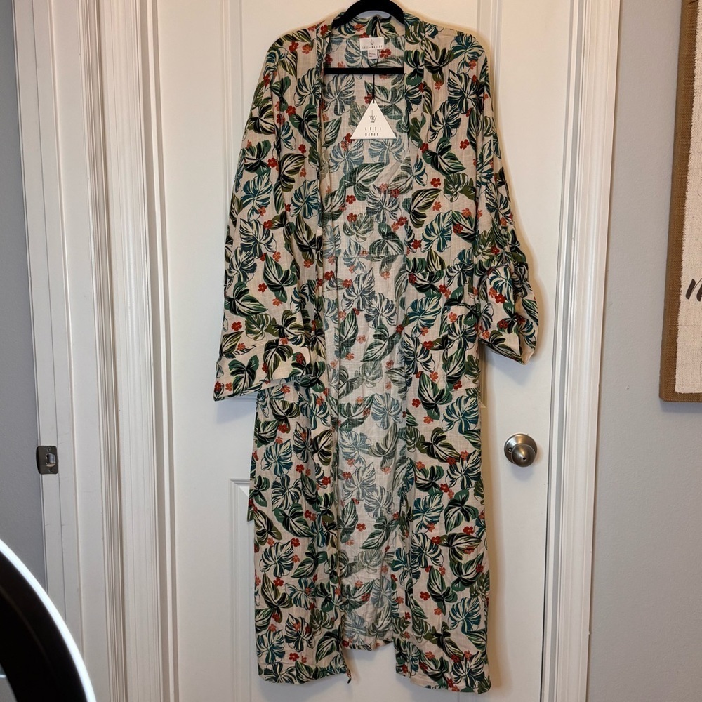 Lost + Wander Tropical Leaf Kimono large - Picture 2 of 5